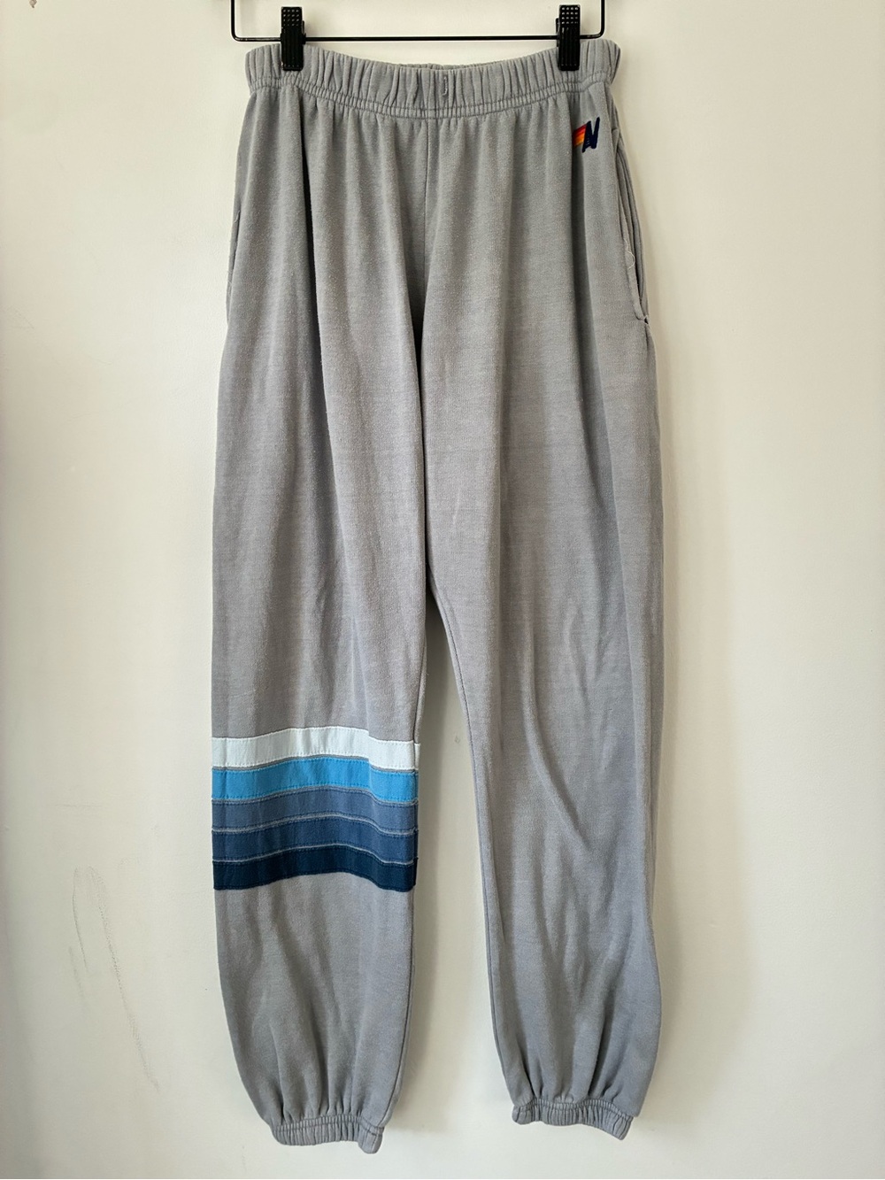 Aviator Nation Pants Size Small Gray 5 Stripe Joggers